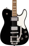 Squier Paranormal Troublemaker Telecaster Deluxe Bigsby Parchment Pickguard Black Indian Laurel Fingerboard