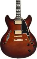 D'Angelico Excel DC Stop-Bar Amaretto Burst