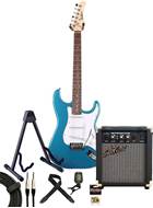 EastCoast ST1 Electric Guitar Pack Lake Placid Blue