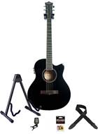 EastCoast G1CE Gloss Black Acoustic Pack